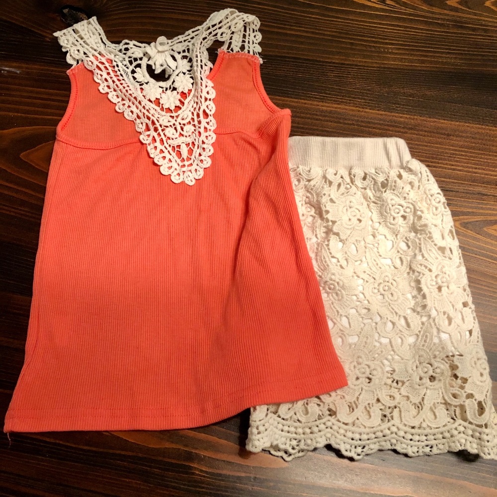 Boutique short and tank set for Girl size 7
